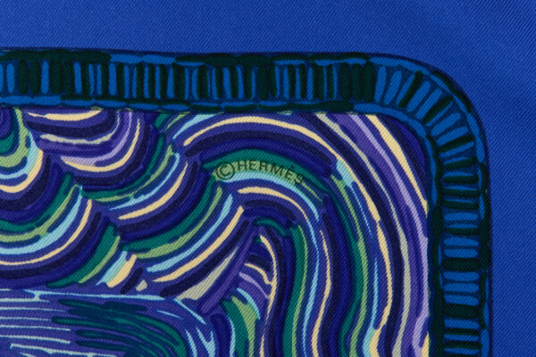 Hermes Silk Scarf Carre 90 "HENRY F SMITH SAILOR" Blue Silk Scarf - Image 7