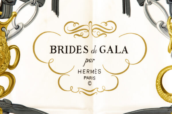 Hermes Silk Scarf Carre 90 "BRIDES de GALA" Red Silk Scarf - Image 7