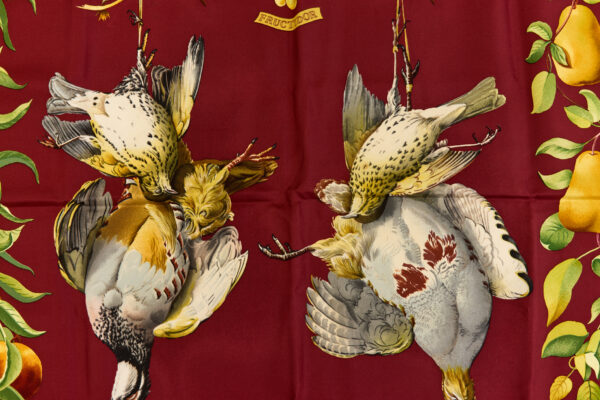 Rare! Hermes Silk Scarf Carre 90 "Fructidor" Red Silk Scarf - Image 4
