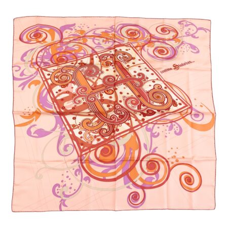 Hermes Silk Scarf Carre 90 "Comme Histoires" Pink Silk Scarf