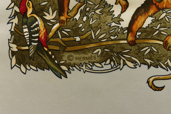 Hermes Silk Scarf Carre 90 "SICHUAN" Green Silk Scarf - Image 7