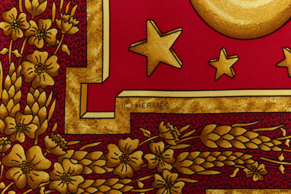 Hermes Silk Scarf Carre 90 "CARPE DIEM" Yellow Silk Scarf - Image 7
