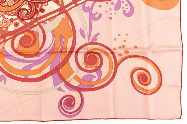 Hermes Silk Scarf Carre 90 "Comme Histoires" Pink Silk Scarf - Image 6