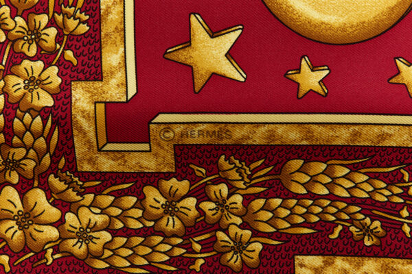 Hermes Silk Scarf Carre 90 "CARPE DIEM" Yellow Silk Scarf - Image 7