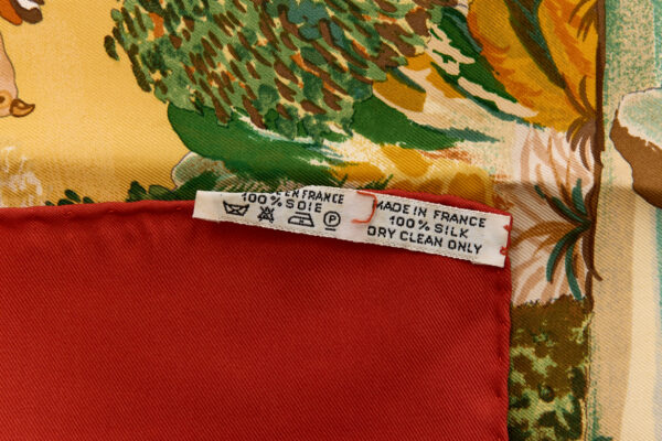 Hermes Silk Scarf Carre 90 "Nuba Mountain" Red Silk Scarf - Image 8