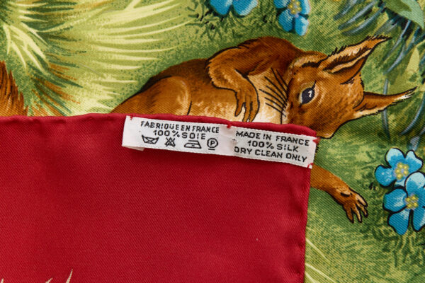 Hermes Silk Scarf Carre 90 "Les Quatre Saisons" Red Silk Scarf - Image 8