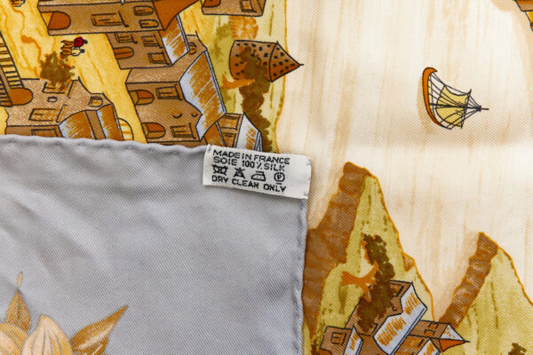 Hermes Silk Scarf Carre 90 "AU PAYS DE COCAGNE" Blue Silk Scarf - Image 8