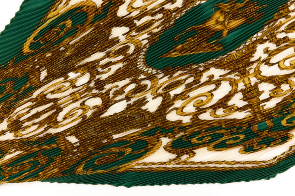 Hermes Silk Scarf Carre 90 "LES TUILERIES" Green Silk Scarf - Image 6