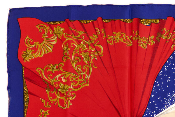 Hermes Silk Scarf Carre 90 "Souvenirs de Paris" Blue Silk Scarf - Image 2