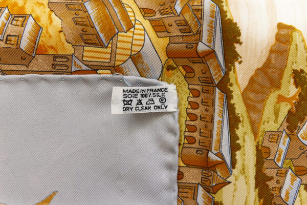 Hermes Silk Scarf Carre 90 "AU PAYS DE COCAGNE" Blue Silk Scarf - Image 8