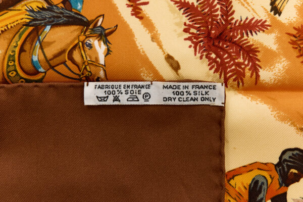 Hermes Silk Scarf Carre 90 "Africa" Orange Silk Scarf - Image 8