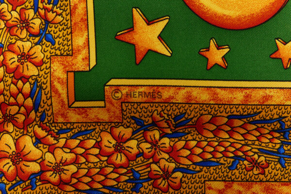 Hermes Silk Scarf Carre 90 "CARPE DIEM" Yellow Silk Scarf - Image 7