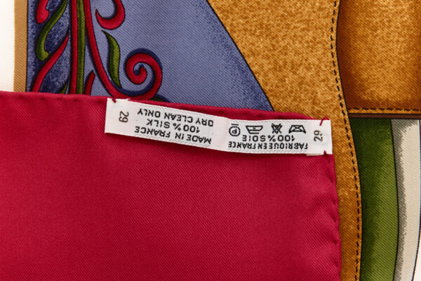 Hermes Silk Scarf Carre 90 "Festival" Red Silk Scarf - Image 8