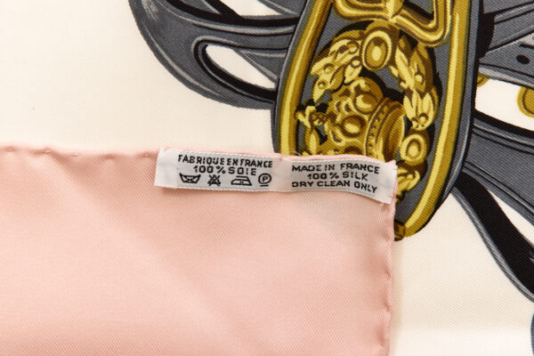 Hermes Silk Scarf Carre 90 "BRIDES de GALA" Pink Silk Scarf - Image 8