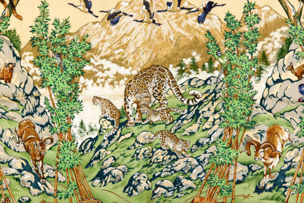 Hermes Silk Scarf Carre 90 "SICHUAN" Orange Silk Scarf - Image 4