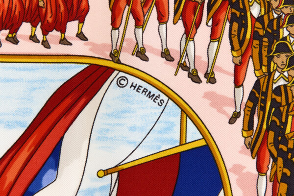 Rare! Hermes Silk Scarf Carre 90 "GRAND CORTEGE A MOSCOU" Pink Silk Scarf - Image 7