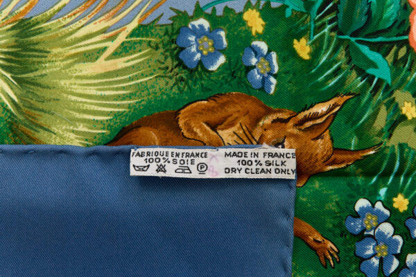 Hermes Silk Scarf Carre 90 "Les Quatre Saisons" Blue Silk Scarf - Image 8