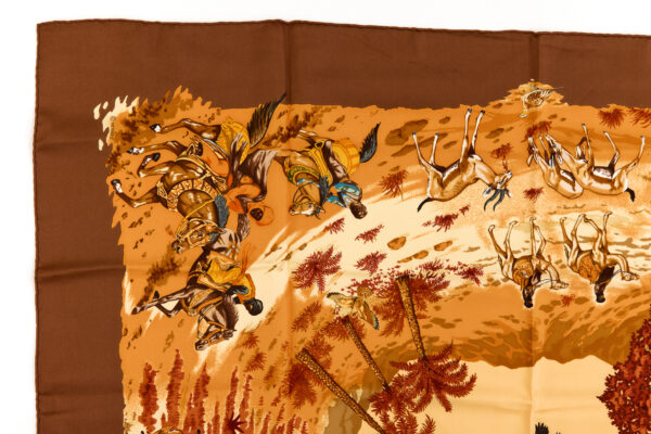 Hermes Silk Scarf Carre 90 "Africa" Orange Silk Scarf - Image 2