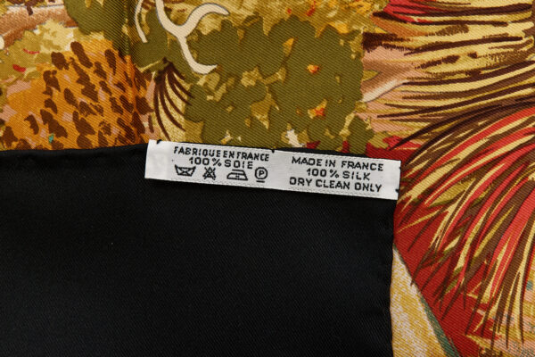 Hermes Silk Scarf Carre 90 "Nuba Mountain" Black Silk Scarf - Image 8