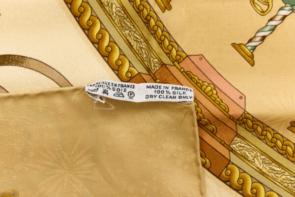 Hermes Silk Scarf Carre 90 "LUNA PARK" Beige Silk Scarf - Image 8