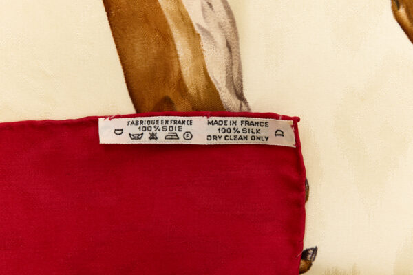 Hermes Silk Scarf Carre 90 "kenya" Red Silk Scarf - Image 8