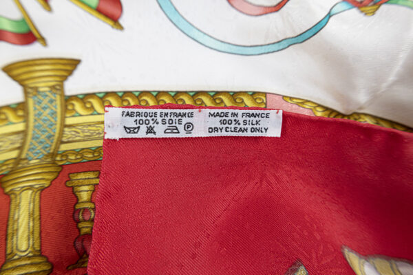 Hermes Scarf 90 "Luna Park" Red 100% Silk Scarf 35" - Image 8