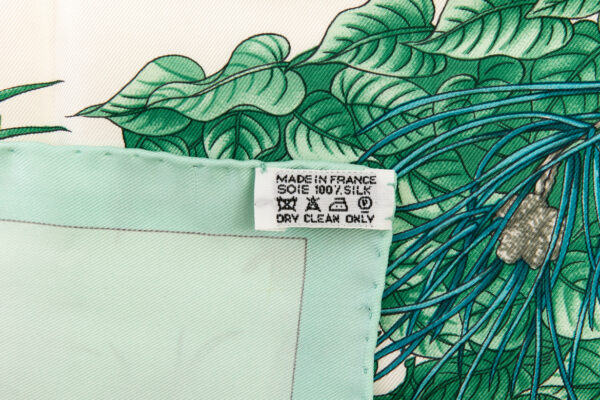 Hermes Silk Scarf Carre 90 "Pythagore" Blue Green Silk Scarf - Image 8