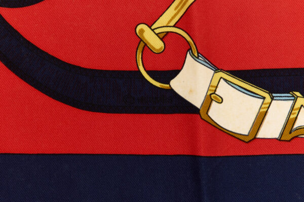 Hermes Silk Scarf Carre 90 "Eperon d’Or" Blue Silk Scarf - Image 7