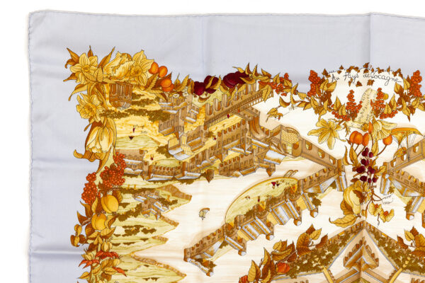 Hermes Silk Scarf Carre 90 "AU PAYS DE COCAGNE" Blue Silk Scarf - Image 2
