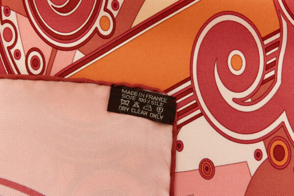 Hermes Silk Scarf Carre 90 "Comme Histoires" Pink Silk Scarf - Image 8
