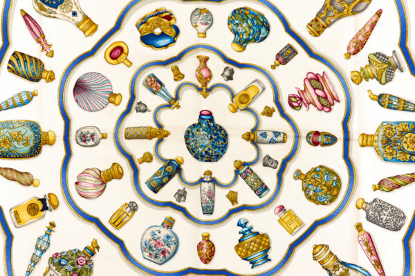 Hermes Silk Scarf Carre 90 "Qu'Importe Le Flacon" Red Silk Scarf - Image 4