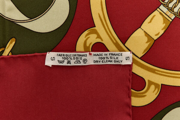 Hermes Silk Scarf Carre 90 "Eperon d’Or" Red Silk Scarf - Image 8