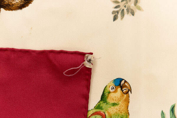 Hermes Silk Scarf Carre 90 "Equateur" Red Silk Scarf - Image 8