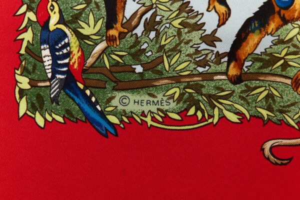 Hermes Silk Scarf Carre 90 "SICHUAN" Red Silk Scarf - Image 7