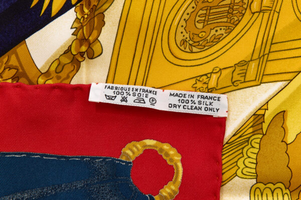 Hermes Silk Scarf Carre 90 "Soleil de Soie" Red Silk Scarf - Image 8