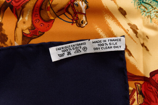 Hermes Silk Scarf Carre 90 "Africa" Blue Silk Scarf - Image 8