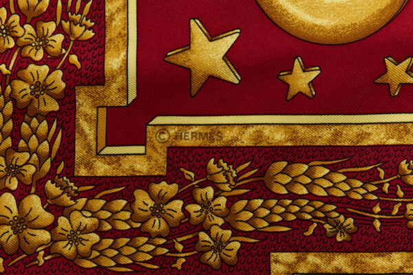 Hermes Silk Scarf Carre 90 "CARPE DIEM" Yellow Silk Scarf - Image 7