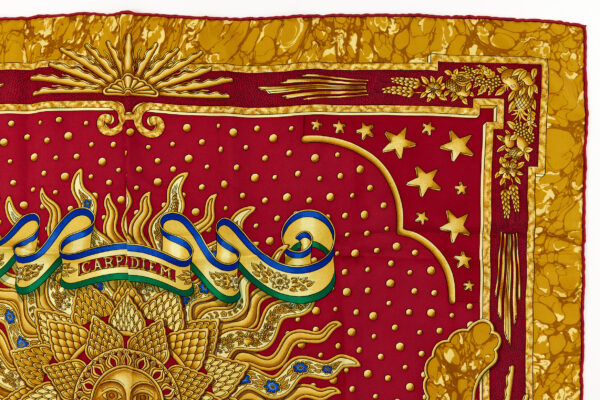 Hermes Silk Scarf Carre 90 "CARPE DIEM" Yellow Silk Scarf - Image 3