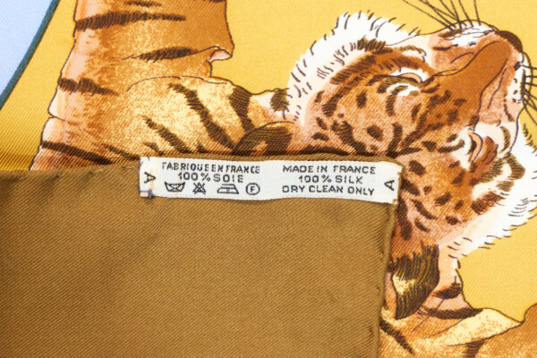 Hermes Scarf 90 "Chasses Exotiques" Brown 100% Silk Scarf 35" - Image 8