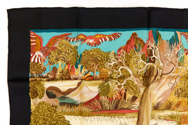 Hermes Silk Scarf Carre 90 "Nuba Mountain" Black Silk Scarf - Image 2