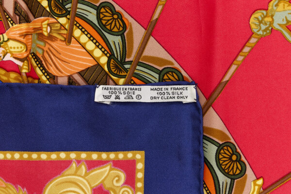 Hermes Carre 90 Scarf "Les Bissone de Venise" Blue Silk Scarf - Image 8