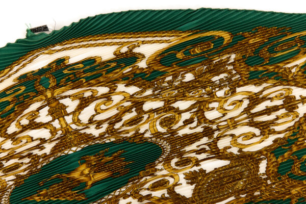 Hermes Silk Scarf Carre 90 "LES TUILERIES" Green Silk Scarf - Image 2