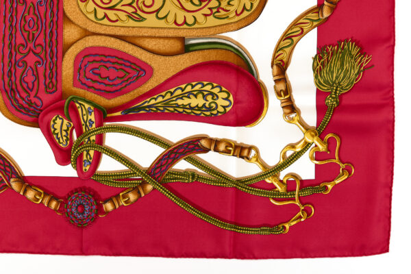 Hermes Silk Scarf Carre 90 "Festival" Red Silk Scarf - Image 6