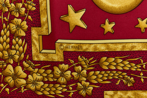 Hermes Silk Scarf Carre 90 "CARPE DIEM" Yellow Silk Scarf - Image 7