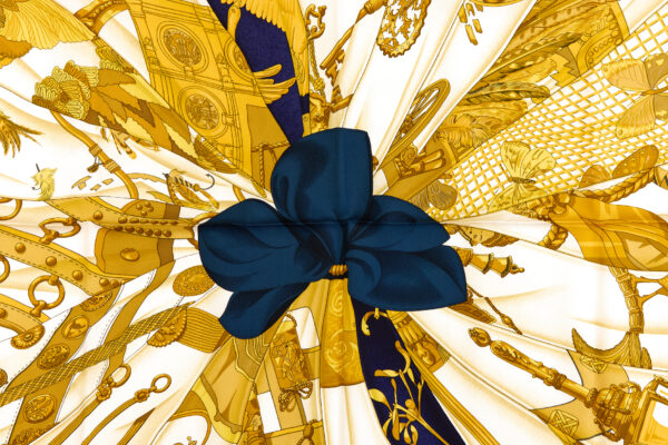 Hermes Silk Scarf Carre 90 "Soleil de Soie" Red Silk Scarf - Image 4