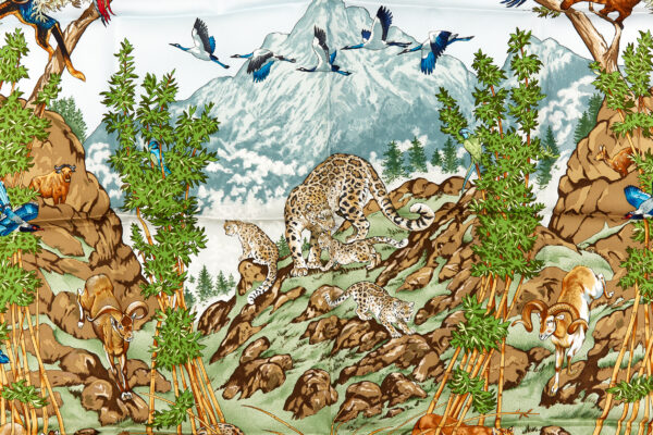 Hermes Silk Scarf Carre 90 "SICHUAN" Red Silk Scarf - Image 4