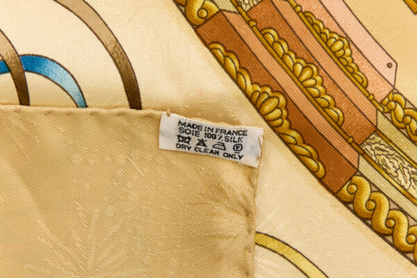 Hermes Silk Scarf Carre 90 "LUNA PARK" Beige Silk Scarf - Image 8