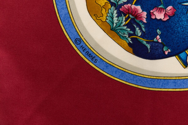Hermes Silk Scarf Carre 90 "Qu'Importe Le Flacon" Red Silk Scarf - Image 7