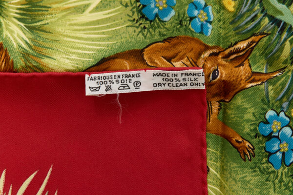 Hermes Silk Scarf Carre 90 "Les Quatre Saisons" Red Silk Scarf - Image 8