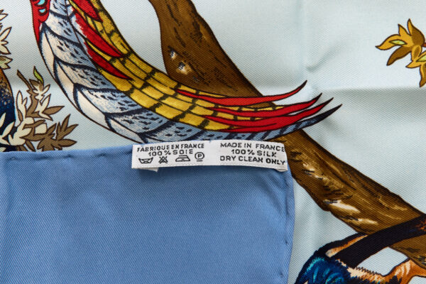 Bad! Hermes Silk Scarf Carre 90 "SICHUAN" Blue Silk Scarf (B-C) - Image 8